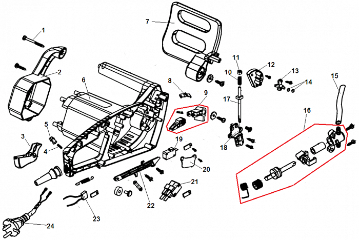 1 ВЫКЛЮЧАТЕЛЬ - МАСЛОНАСОС ЭЛЕКТРОПИЛА CHAMPION 118-14
